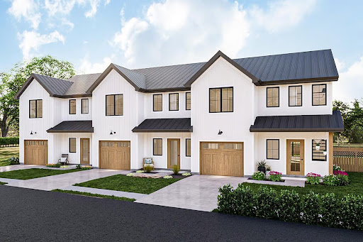 Modern Farmhouse rendering, front elevation
